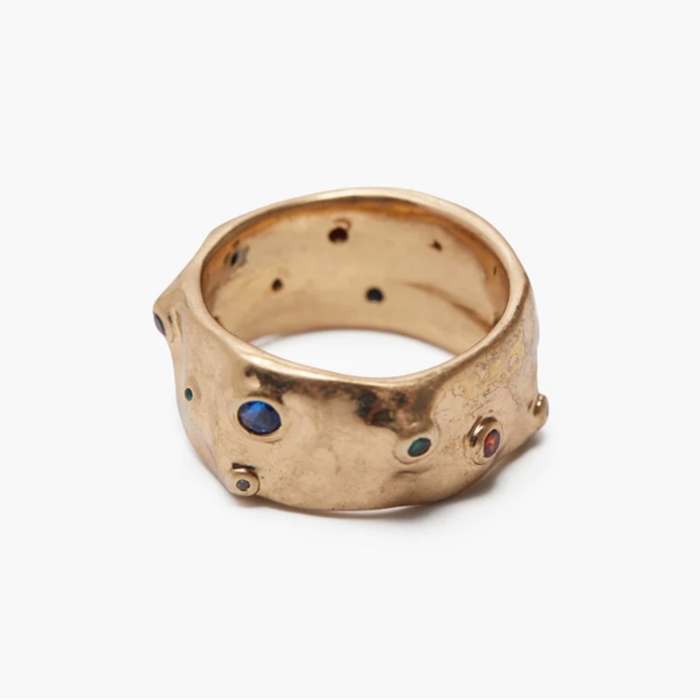 Vintage Hammered Crystal Ring Weworewhat